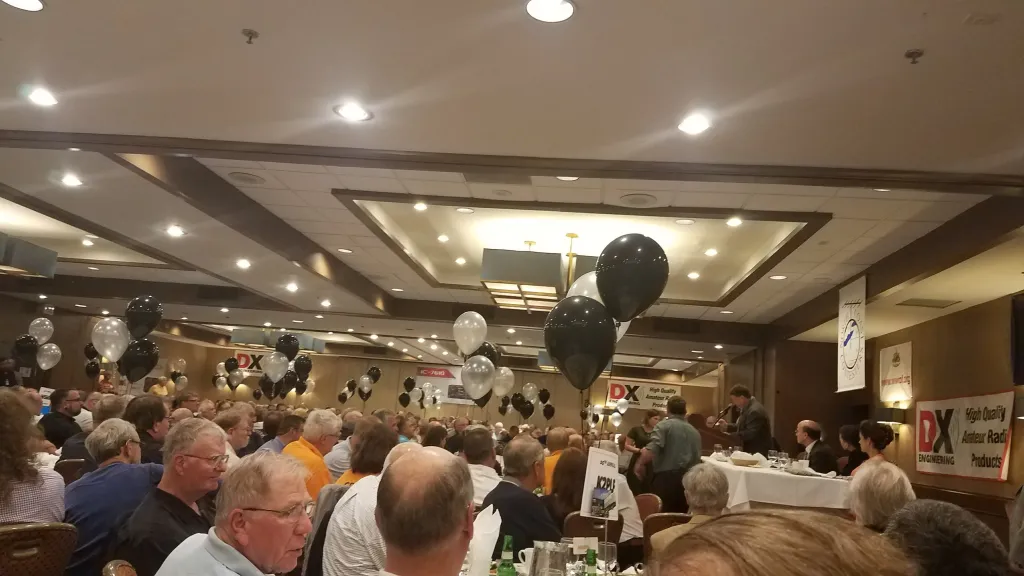 There are a lot of people at the Contest Dinner!