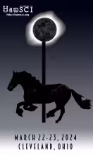 HamSCI Workshop Logo image of a carousel horse and an eclipse